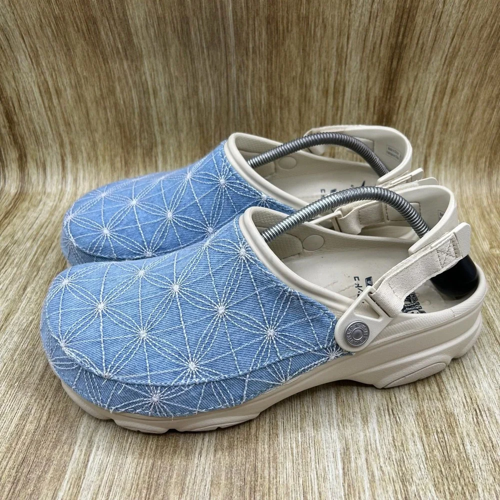 Levi's x Crocs Classic All-Terrain Clog 'Sashiko Bone Blue' Men's Size 10 Denim